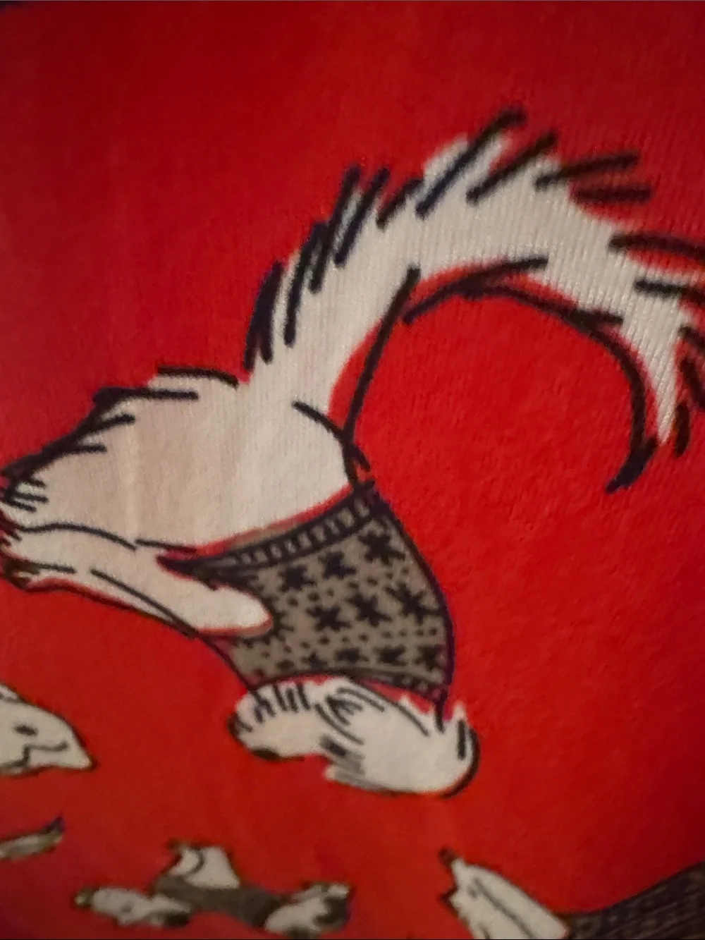 AnyBody Red Long-Sleeve Pajama Top with Dog Printed Red Pants